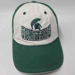 Michigan State Spartans Hat Strapback Captivating Headgear Green White NCAA Men